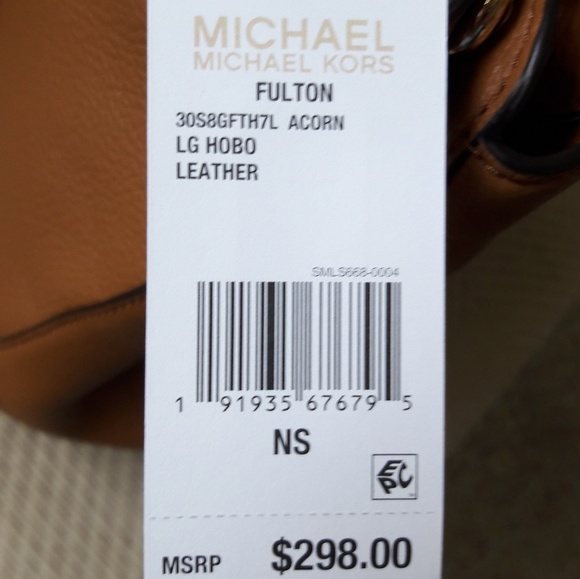 NWT MICHAEL KORS LEATHER FULTON LARGE HOBO BAG - Picture 7 of 8